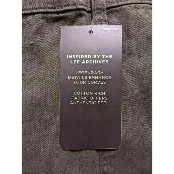 Lee Womens Heritage Tapered Utility Pant Mid Rise Reg Fit Size 8M, 20M Green - Picture 8 of 10